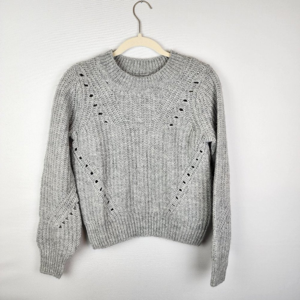 GAP Light Gray Knit Crewneck Sweater